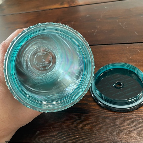 NWOT Starbuck Smooth Tiled Gradient Dark Green Iced Bottom 2024 Retired No Straw - Picture 5 of 8